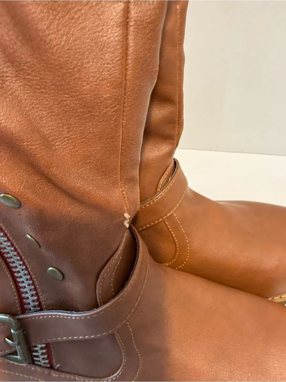 Journee Collection Spokane studded knee high riding boots wide calf ladies 11*